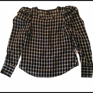 New Vera Moda Plaid black & white Top Size S